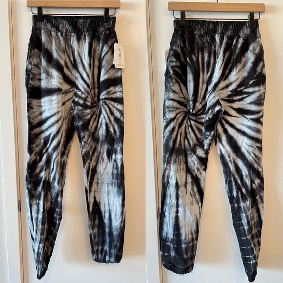 NWT Year of Ours Tie Dye Elastic Sweatpants Joggers in Black Dye XS - Picture 5 of 6